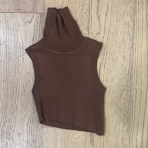 Better Be Brown Ribbed Crop Top